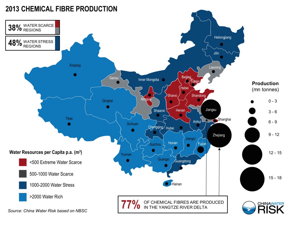 2013 Chemical Fibre Output China Yandtze River Delta